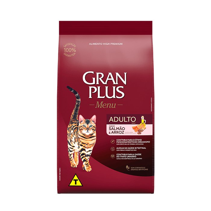 Gran Plus Menu Gato Adulto Salmão 3 Kg