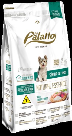 Pet Palatto Natural Essence Cães Raças Peq Min Senior 10,1kg