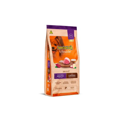 Ração Special Dog Ultralife Premium Especial para Cães Adultos de Raças Pequenas Sabor Cordeiro e Arroz com Batata-Doce 3kg