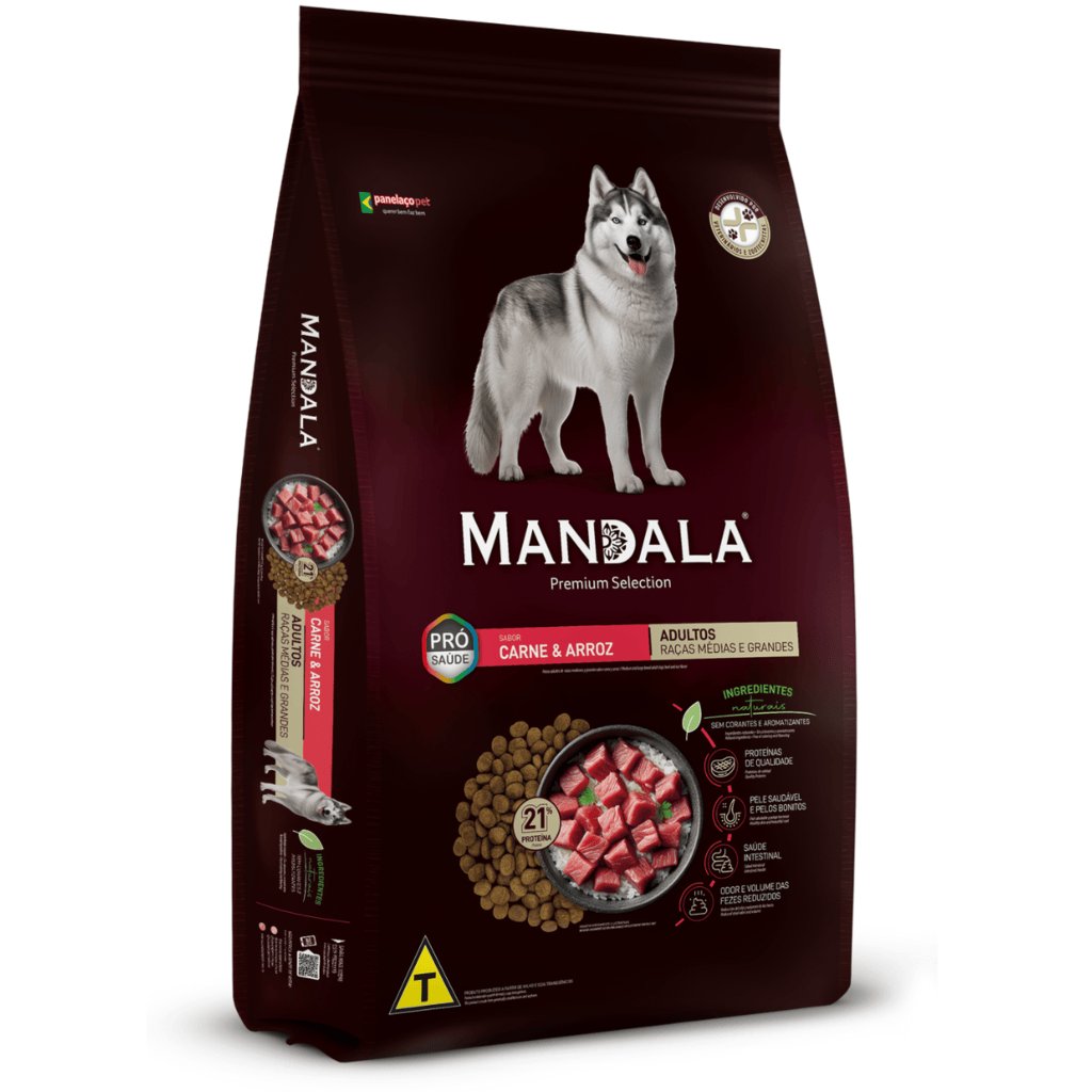 Ração Mandala Cães Adutlos Carne e Arroz 20kg