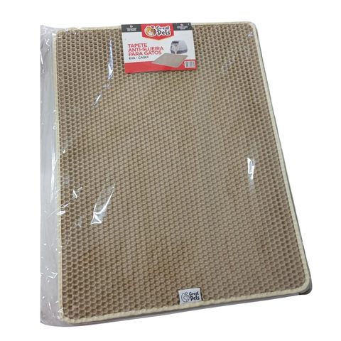Tapete Anti-Sujeira para Gatos Great Pets EVA Caqui (37x58cm)
