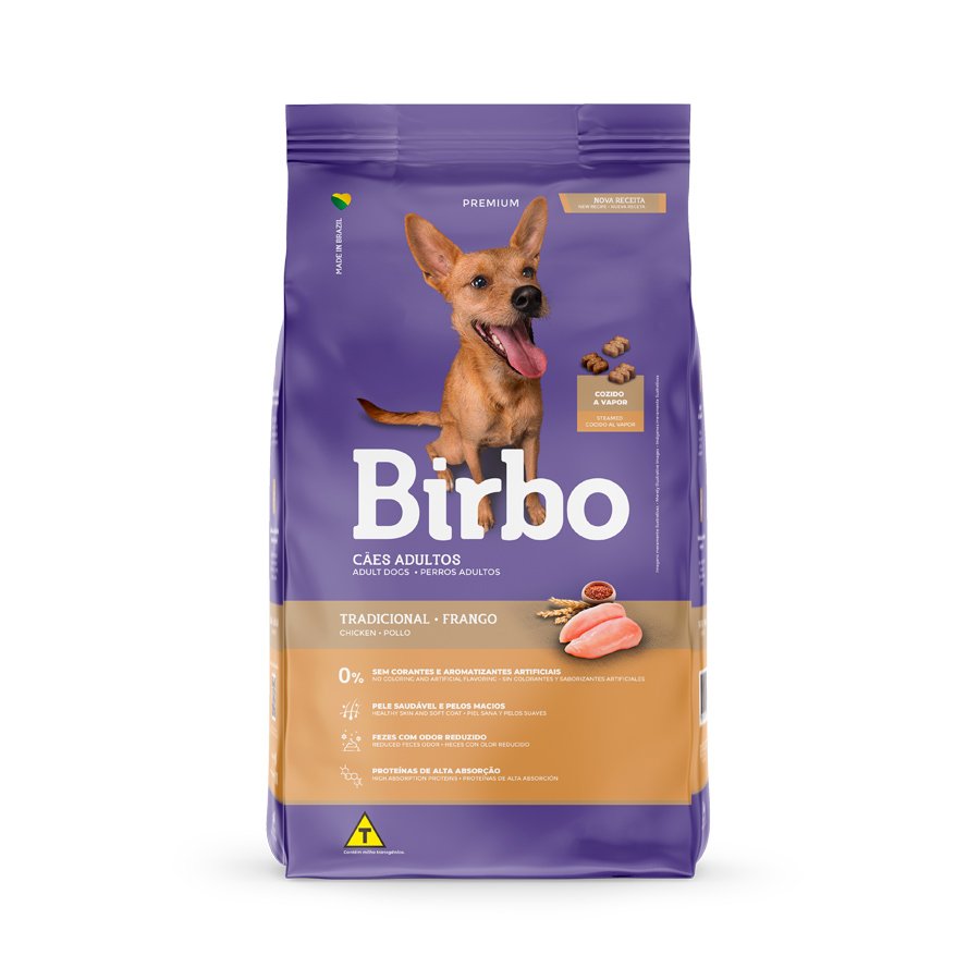 Ração Birbo para Cães Adultos de Médio e Grande Porte Sabor Frango, 25 kg